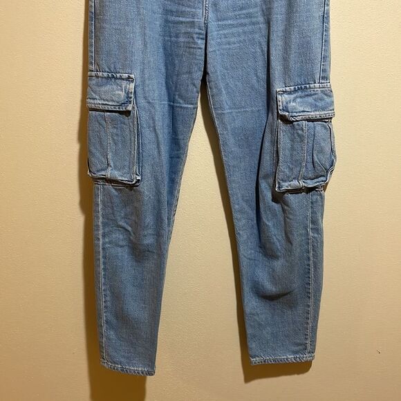 Levi's Premium Loose Cargo Denim Jeans Cotton Hemp Blend Utility Size 25 - Picture 9 of 16